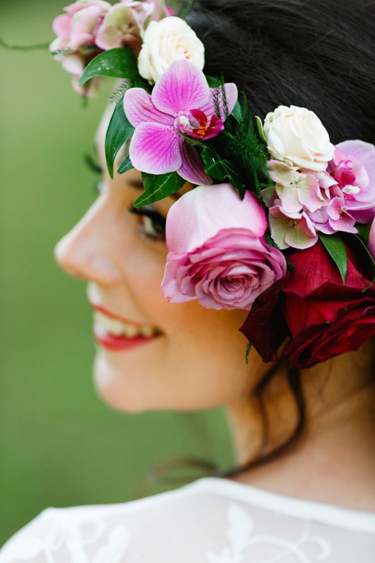 DIY Flower Crown Tutorial Bride Bridal Wedding Hair