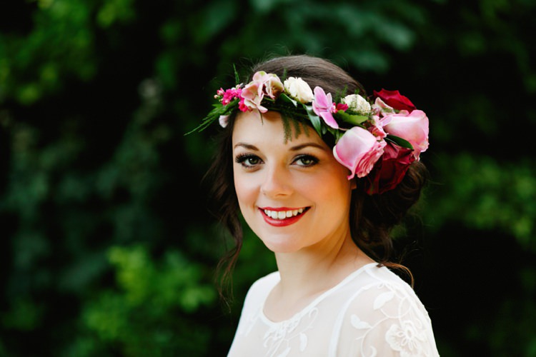DIY Flower Crown Tutorial Bride Bridal Wedding Hair