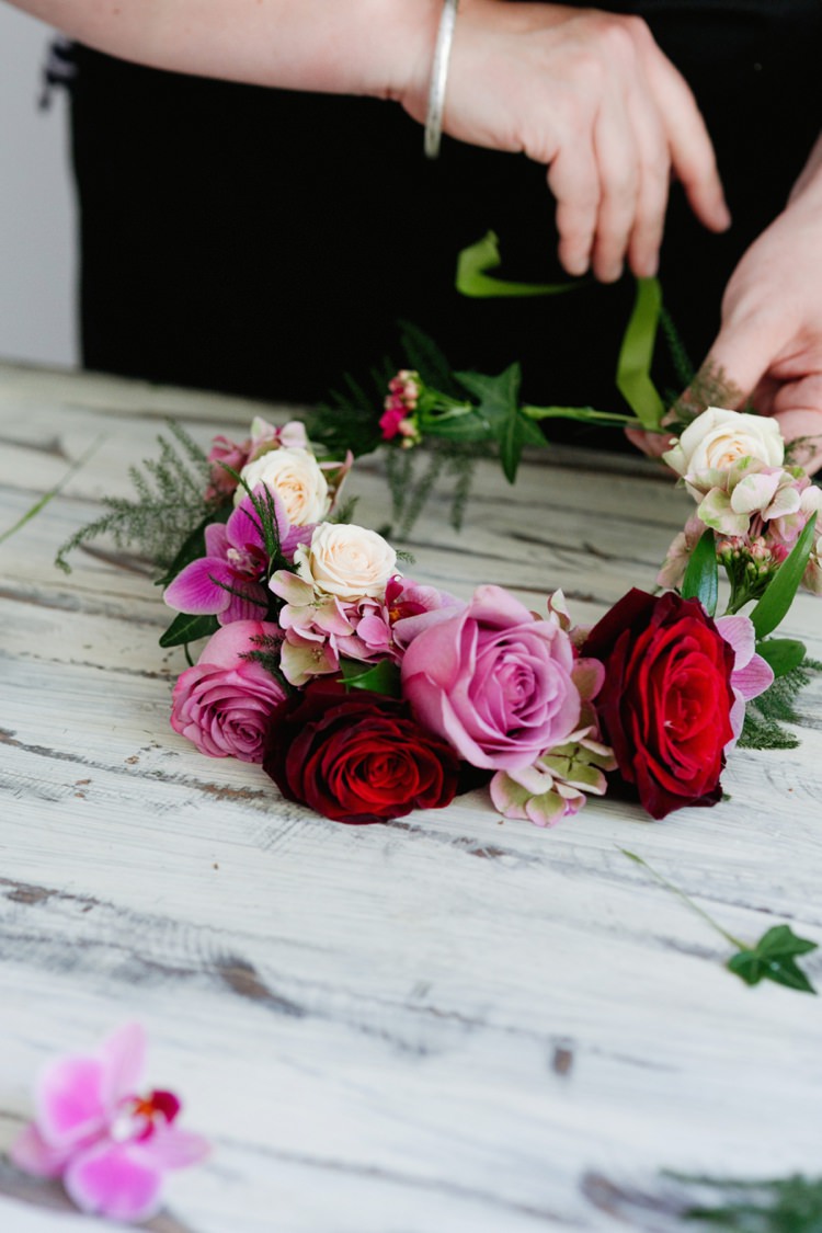DIY Flower Crown Tutorial Bride Bridal Wedding Hair