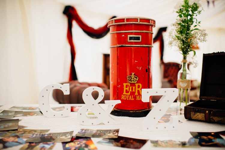 Royal Mail Post Box Cards Garden Music Festival Double Decker Bus Marquee Wedding http://www.mariannechua.com/