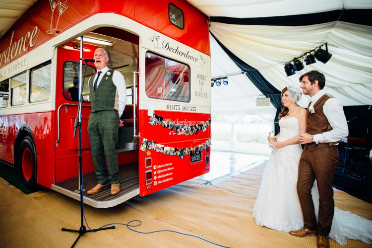 Garden Music Festival Double Decker Bus Marquee Wedding http://www.mariannechua.com/