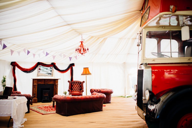 Garden Music Festival Double Decker Bus Marquee Wedding http://www.mariannechua.com/