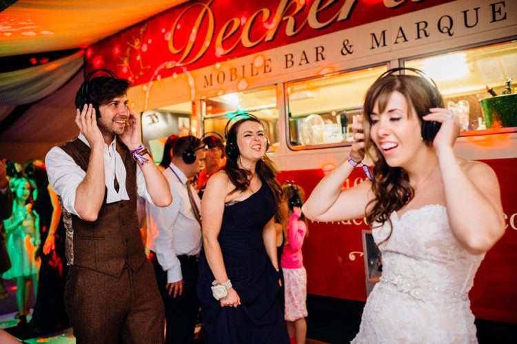 Silent Disco Garden Music Festival Double Decker Bus Marquee Wedding http://www.mariannechua.com/