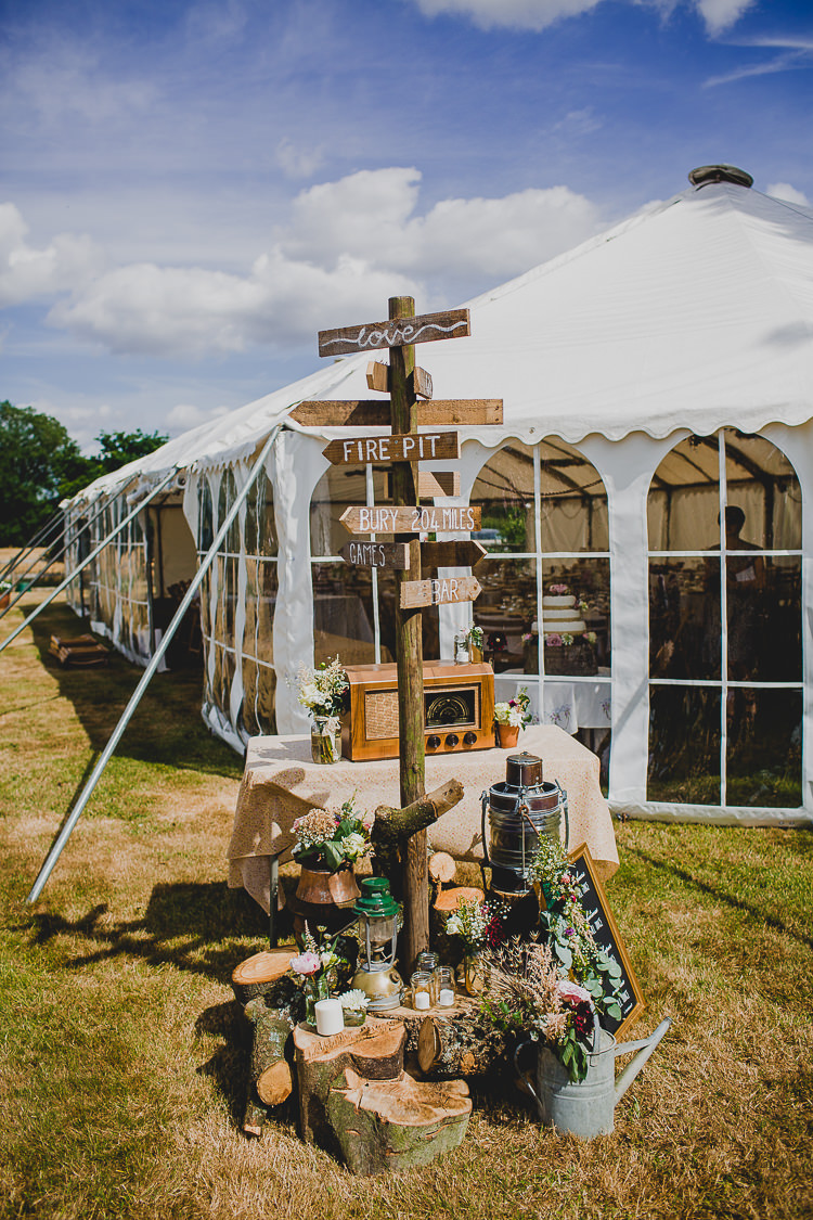 Sign Wooden Directions Rustic Dusky Pink Gold Picnic Marquee Wedding http://jonnymp.com/