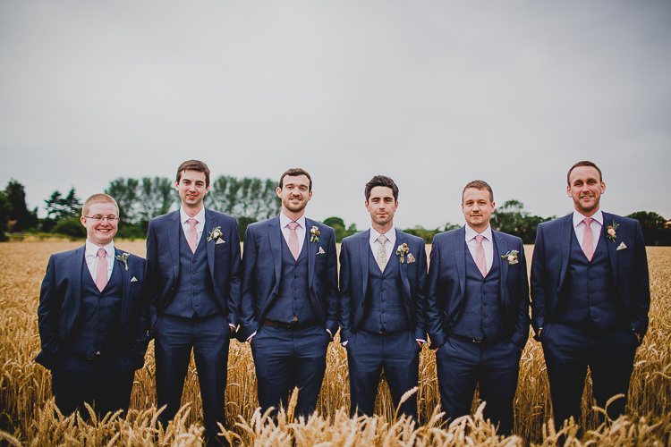 Blue Suit Next Groom Groomsmen Rustic Dusky Pink Gold Picnic Marquee Wedding http://jonnymp.com/