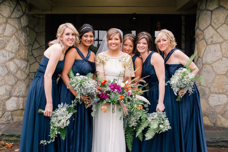 Long Blue Multiway Bridesmaid Dresses Whimsical Peter Pan Inspired Wedding http://cararufenacht.com/