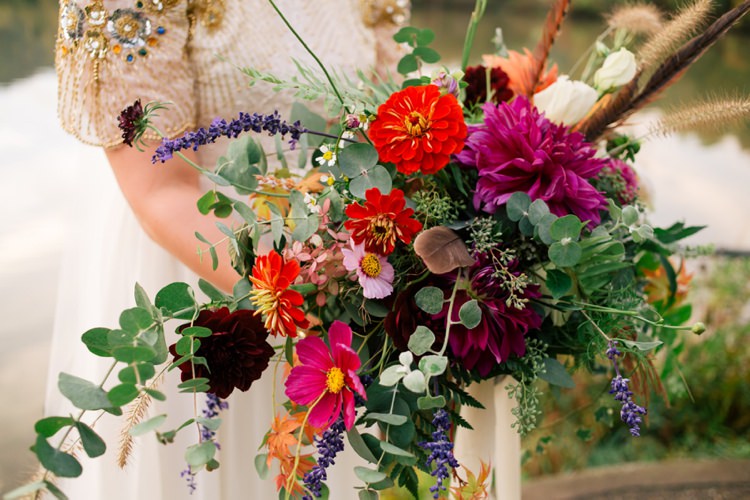 Foliage Bouquet Dahlia Flowers Bride Bridal Whimsical Peter Pan Inspired Wedding http://cararufenacht.com/