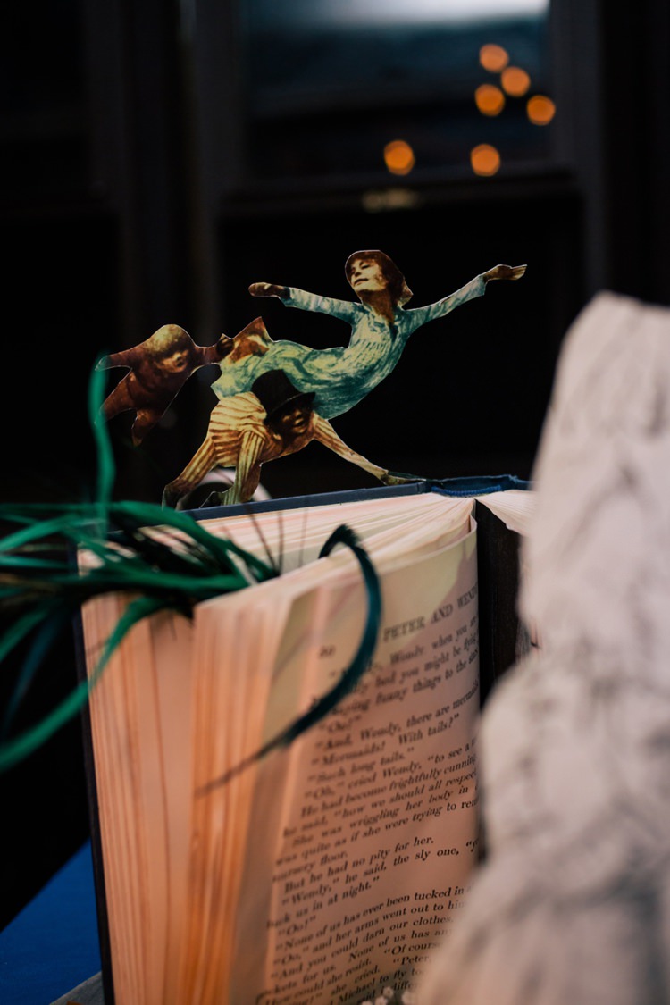 Book Decor Whimsical Peter Pan Inspired Wedding http://cararufenacht.com/