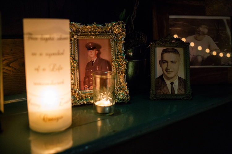 Memory Table Candle Photographs Whimsical Peter Pan Inspired Wedding http://cararufenacht.com/