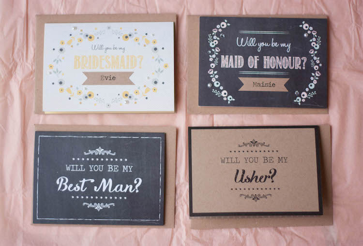 Will You Be My Bridesmaid Usher Best Man Groomsmen Flowergirl Page Boy Maid of Honour Wedding Cards Stationey norma&dorothy
