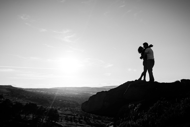 Stunning Sunset Ilkley Moor Engagement http://avenuewhitephotography.com/