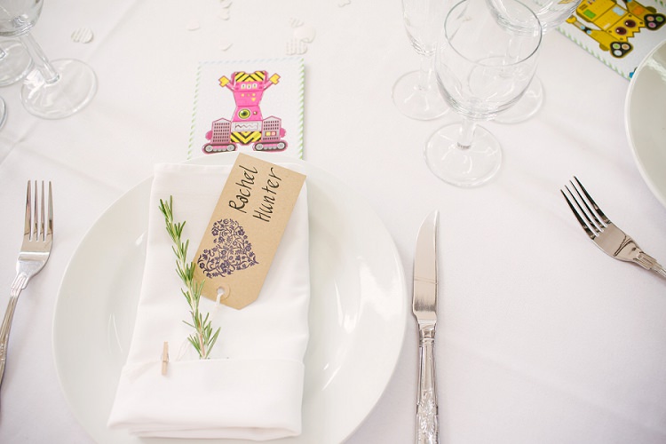 Luggage Tag Rosemary Place Name Setting Vintage Village Hall Geek DIY Wedding http://www.theimagegarden.co.uk/