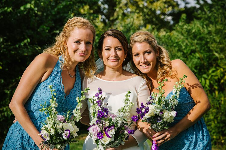 Blue Lace Bridesmaid Dresses Vintage Village Hall Geek DIY Wedding http://www.theimagegarden.co.uk/