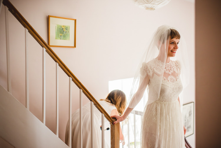 Veil Bride Bridal Rustic Country Marquee Foliage Gingham Wedding http://www.sophieduckworthphotography.com/