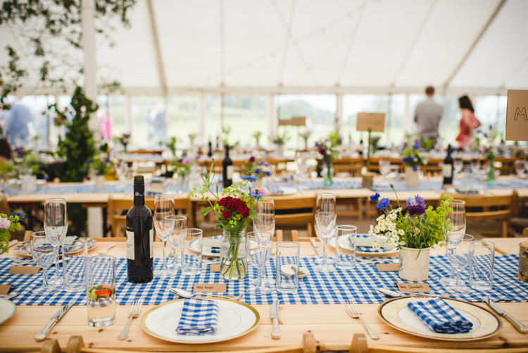 Rustic Country Marquee Foliage Gingham Wedding http://www.sophieduckworthphotography.com/