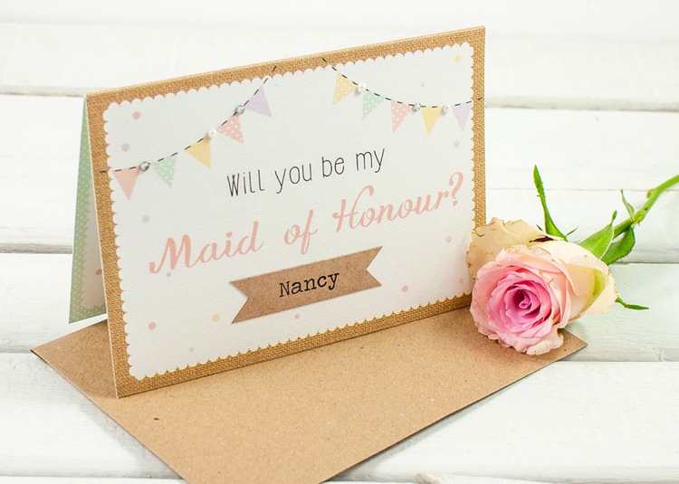 Will You Be My Bridesmaid Usher Best Man Groomsmen Flowergirl Page Boy Maid of Honour Wedding Cards Stationey norma&dorothy