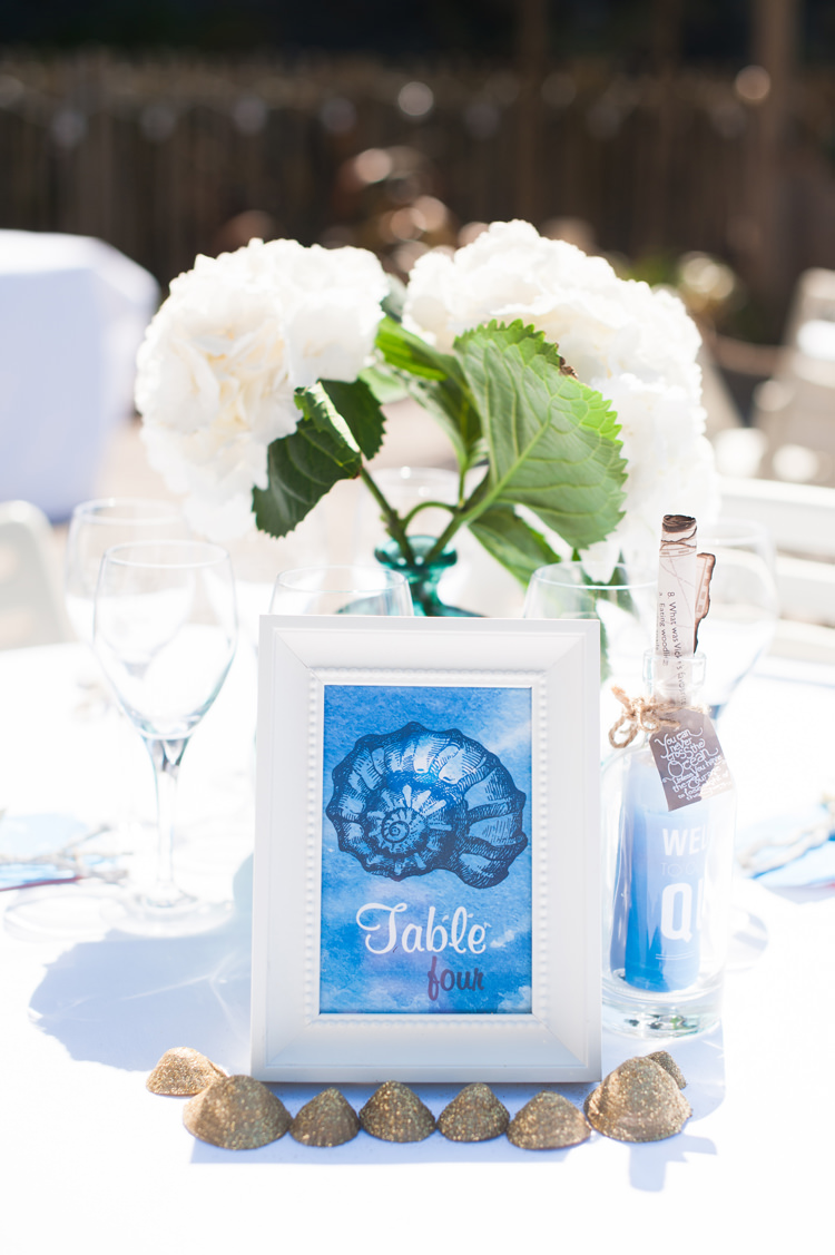 Shell Table Names Stylish Beach Mermaid Wonderland Wedding http://www.sourceimages.co.uk/