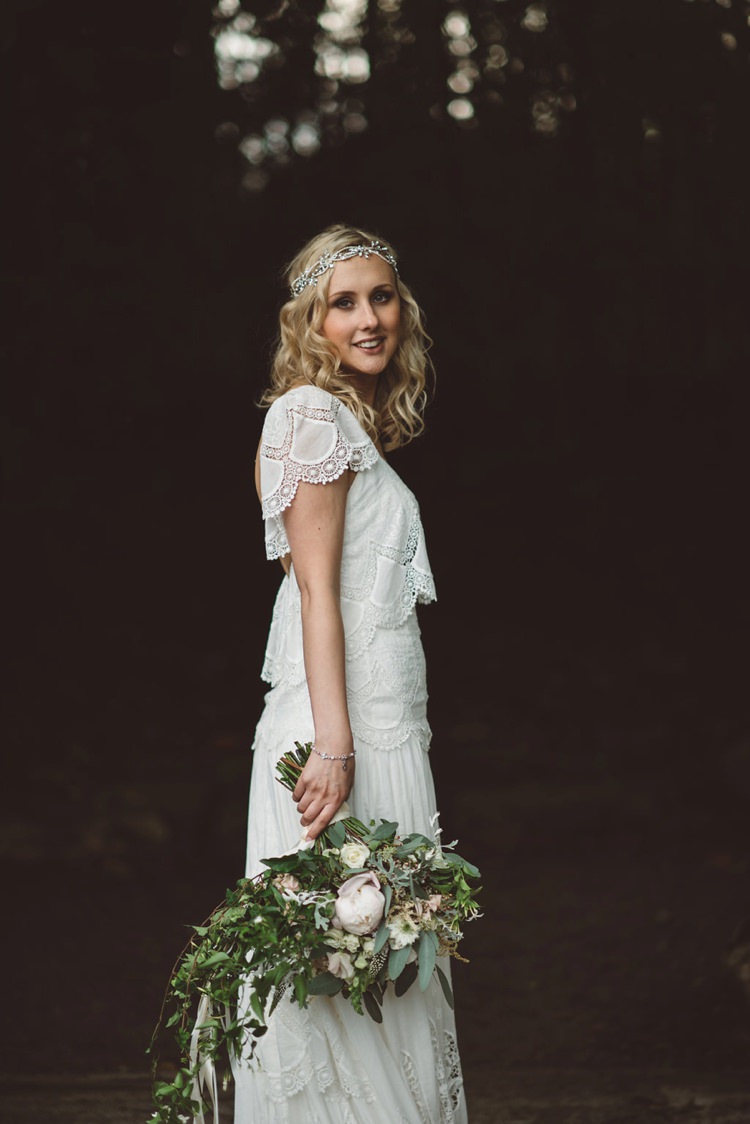 Eva Rue de Seine Dress Bride Bridal Whimsical Boho Woodland Wedding http://katmervynphotography.com/