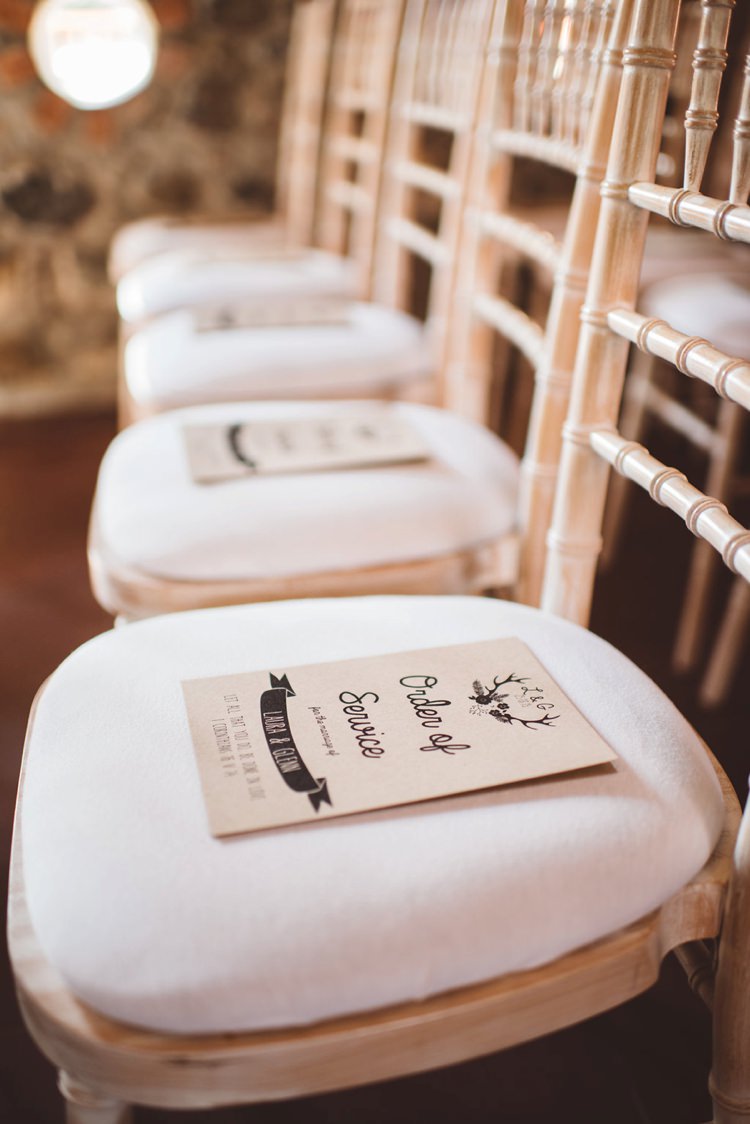Order of Service Stationery Whimsical Boho Woodland Wedding http://katmervynphotography.com/