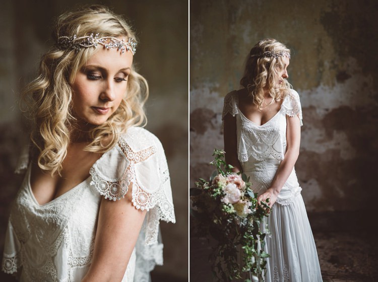 Eva Rue de Seine Dress Bride Bridal Whimsical Boho Woodland Wedding http://katmervynphotography.com/