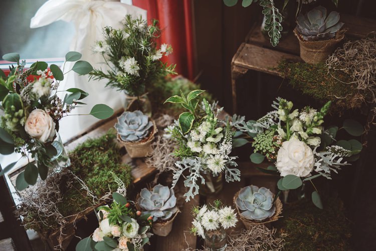 Succulents Moss Foliage Flowers Greenery Whimsical Boho Woodland Wedding http://katmervynphotography.com/