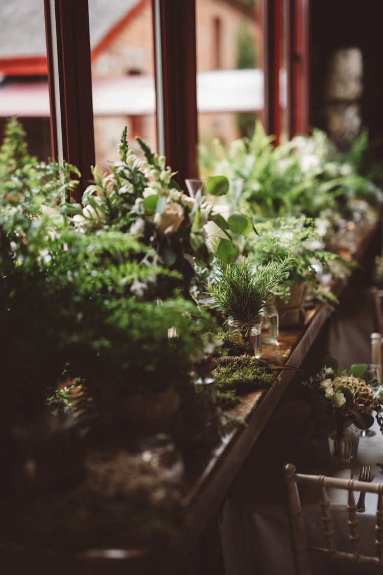 Succulents Ferns Moss Greenery Foliage Flowers Whimsical Boho Woodland Wedding http://katmervynphotography.com/