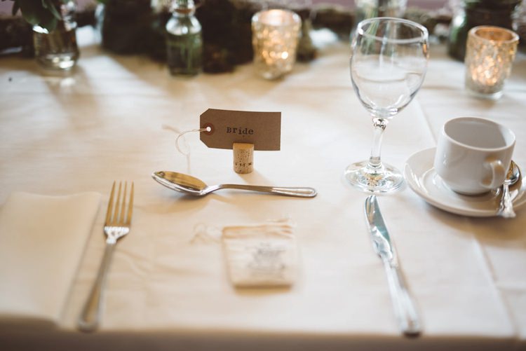 Cork Luggage Tag Place Name Whimsical Boho Woodland Wedding http://katmervynphotography.com/
