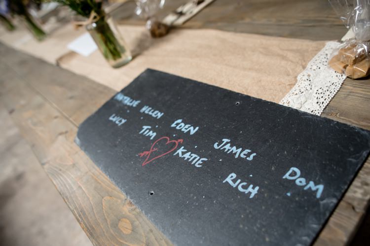 Slate Place Names Beautiful Country Barn Relaxed Family Wedding http://hollybobbins.com/