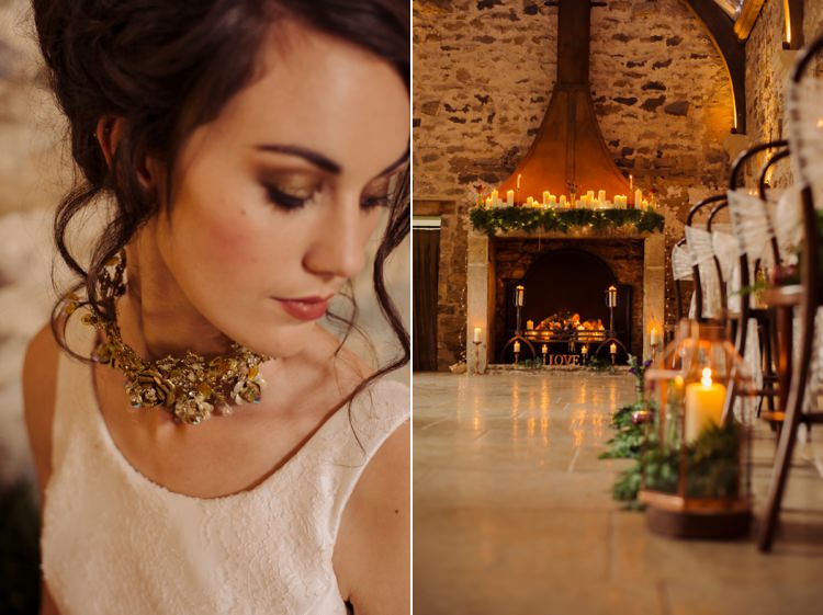 Cosy Candlelit Woodland Barn Wedding Ideas http://www.chrisrandlephotography.co.uk/