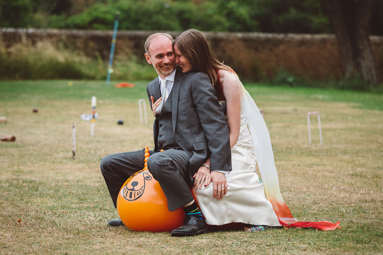 Space Hoppers Bride Groom Eclectic Fun Festival Farm Fete Wedding http://www.pottersinstinctphotography.co.uk/