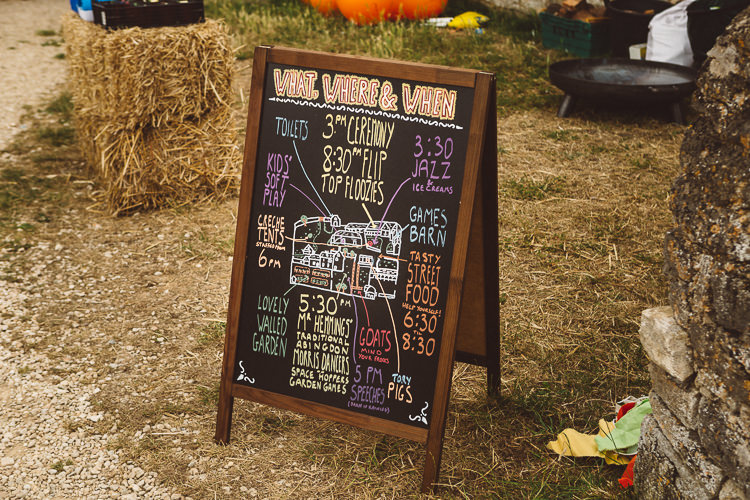 Blackboard Order Service Eclectic Fun Festival Farm Fete Wedding http://www.pottersinstinctphotography.co.uk/