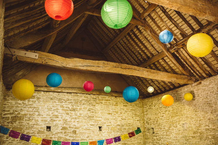 Colourful Lanterns Bunting Barn Eclectic Fun Festival Farm Fete Wedding http://www.pottersinstinctphotography.co.uk/