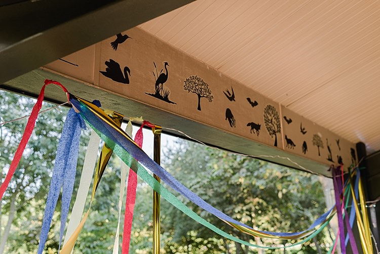 Crepe Paper Streamers Colourful Rainbow Gold Camp Wedding Party http://alexa-loy.com/