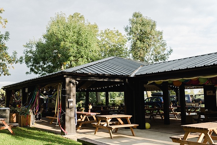 Henlow Bridge Lakes Bedfordshire Colourful Rainbow Gold Camp Wedding Party http://alexa-loy.com/