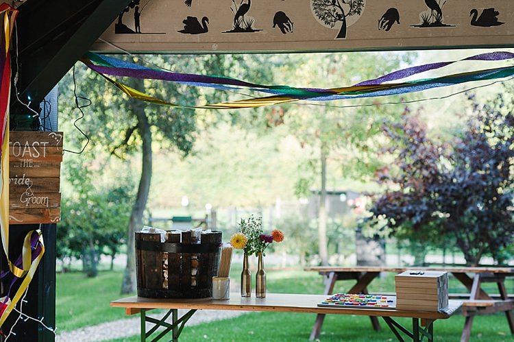 Colourful Rainbow Gold Camp Wedding Party http://alexa-loy.com/