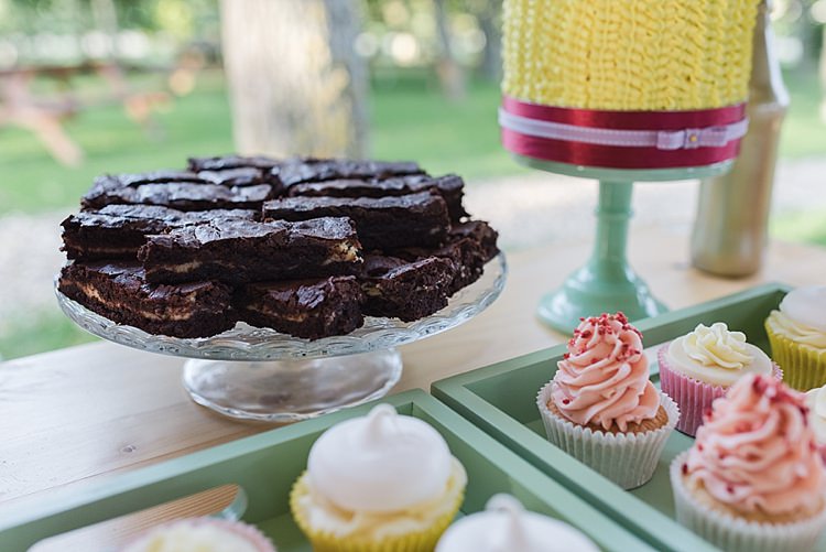 Brownies Colourful Rainbow Gold Camp Wedding Party http://alexa-loy.com/