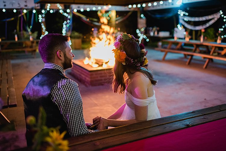 Colourful Rainbow Gold Camp Wedding Party http://alexa-loy.com/