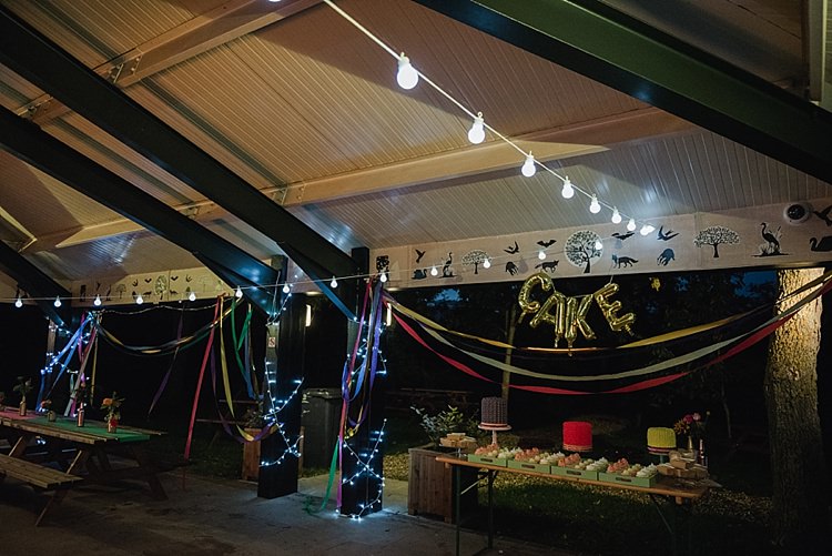 Colourful Rainbow Gold Camp Wedding Party http://alexa-loy.com/