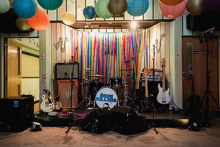 Ribbon Back Drop Band Indie Killers Colourful Rainbow Gold Camp Wedding Party http://alexa-loy.com/