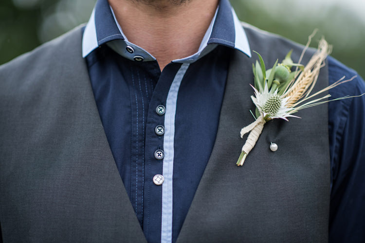 Thistle Wheat Buttonhole Groom Whimsical Soft Floral Meadow Wedding Ideas http://www.jbcreatives.co.uk/