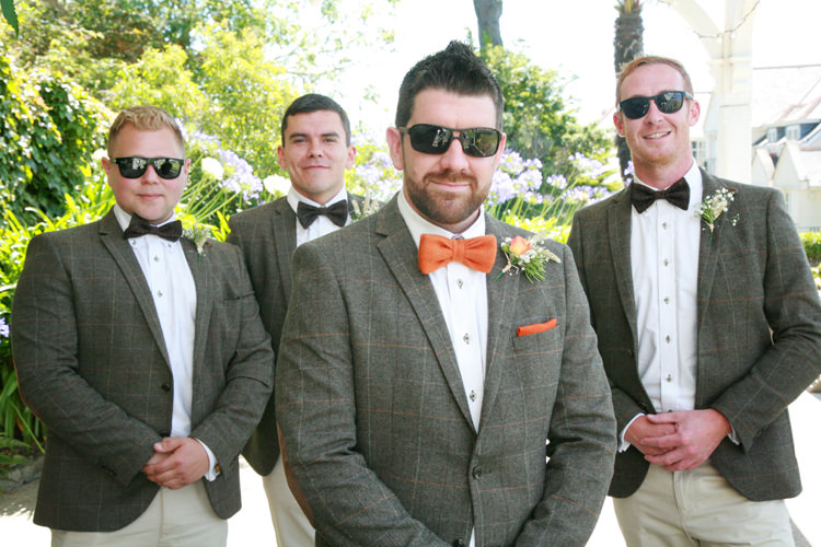 Tweed Bow Ties Groom Groomsmen Casual Summer Outdoor Beach Wedding http://www.lifephotographic.com/