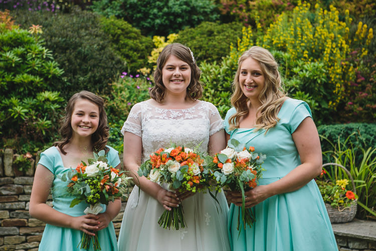 Bridesmaid Dresses DIY Orange Mint Conservatory Wedding http://www.tierneyphotography.co.uk/