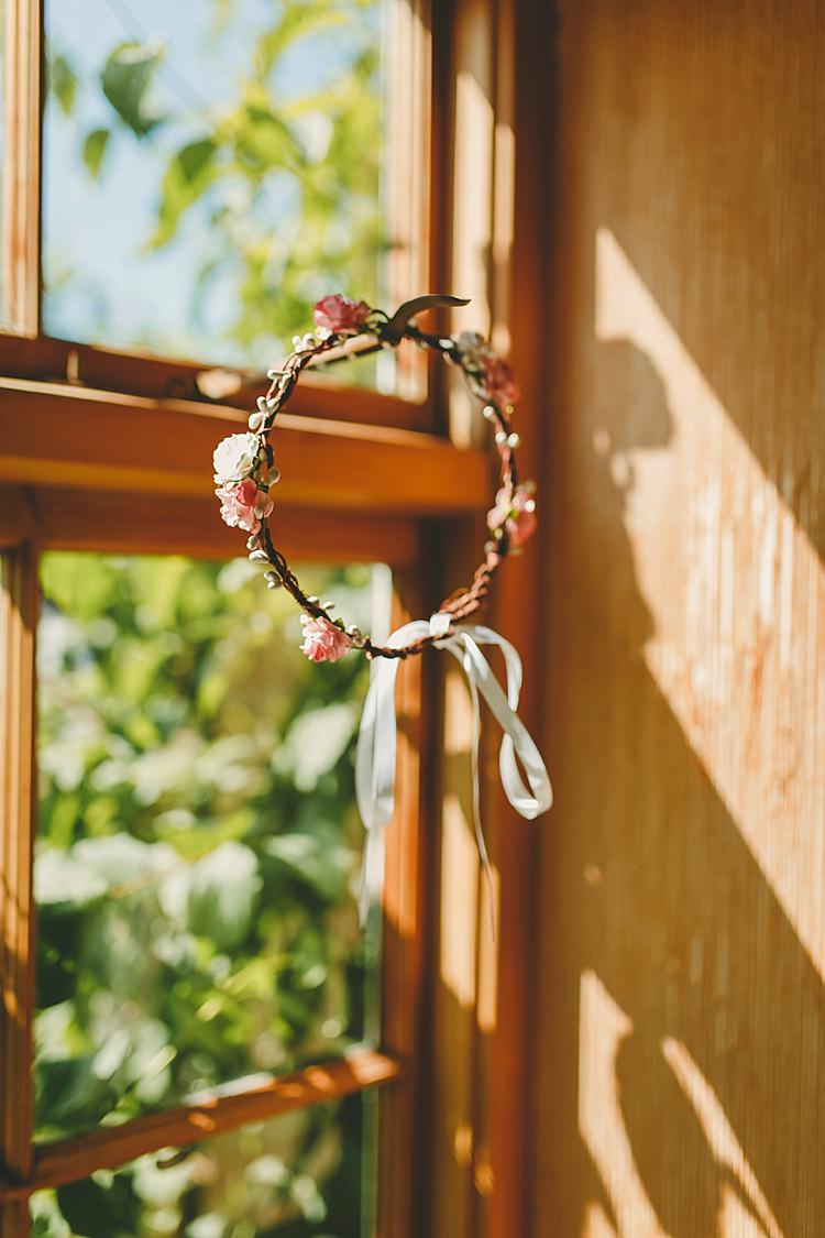 Flowercrown Ribbon Rustic Bride Bridal DIY Seaside Inspired Farm Wedding http://benjaminstuart.co.uk/