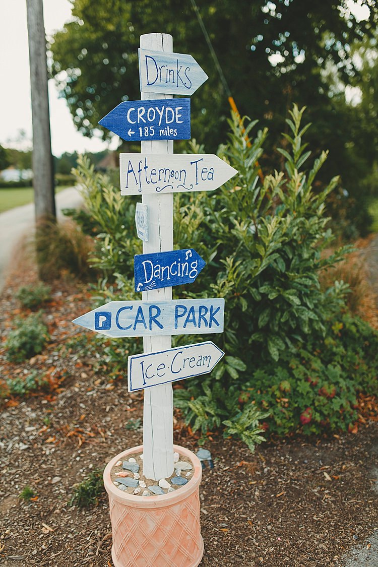 Sign Post Directions DIY Seaside Inspired Farm Wedding http://benjaminstuart.co.uk/