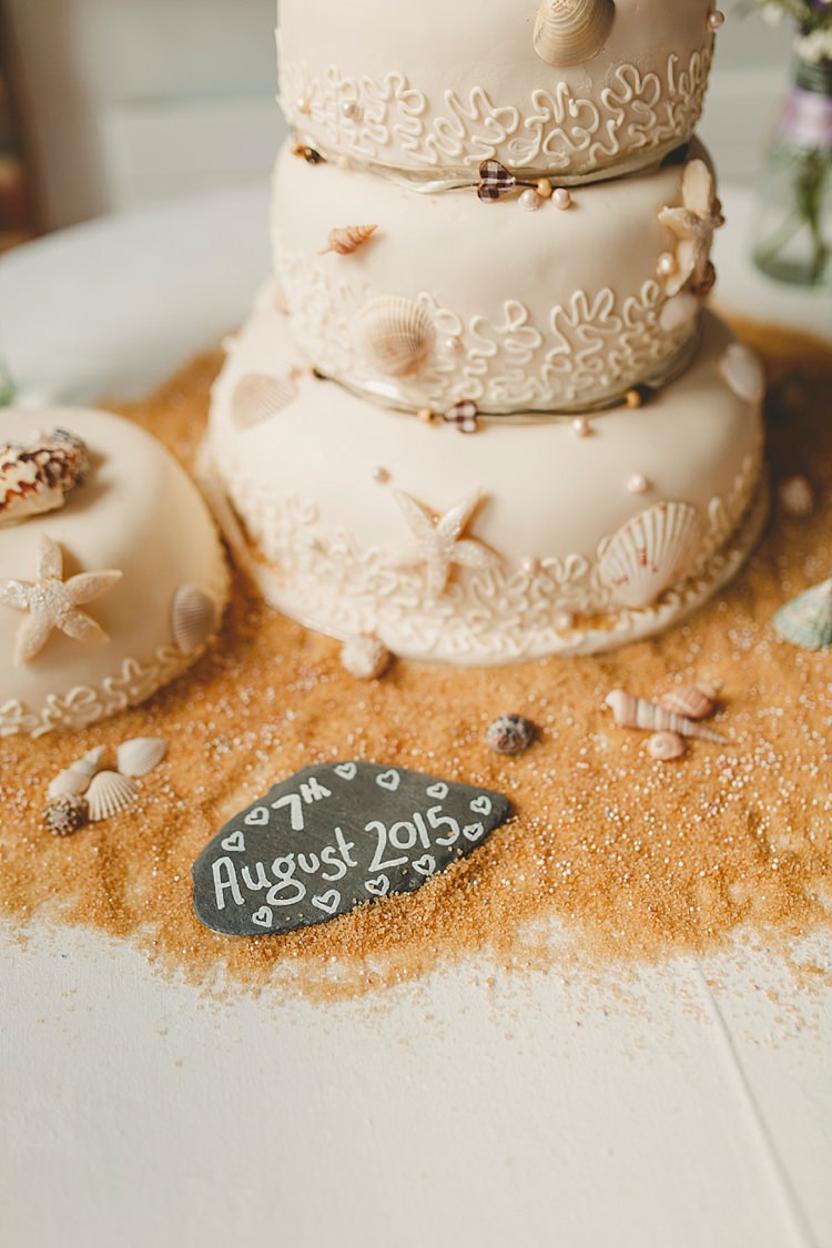 Edible Sand Cake DIY Seaside Inspired Farm Wedding http://benjaminstuart.co.uk/