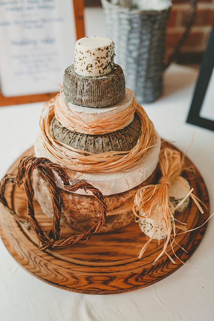 Cheese Tower Stack Cake DIY Seaside Inspired Farm Wedding http://benjaminstuart.co.uk/