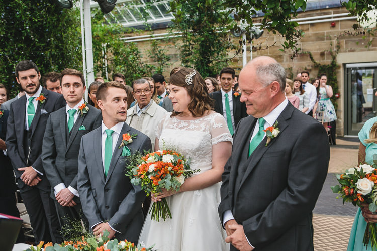 DIY Orange Mint Conservatory Wedding http://www.tierneyphotography.co.uk/