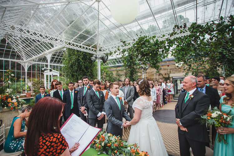 DIY Orange Mint Conservatory Wedding http://www.tierneyphotography.co.uk/