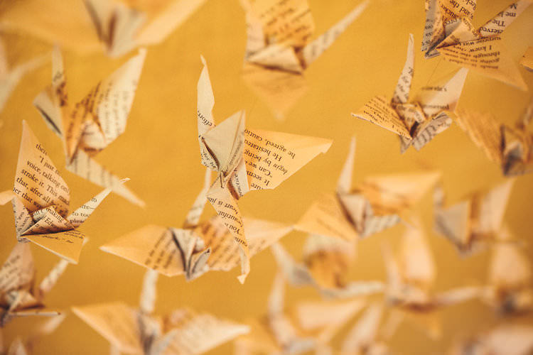 Book Paper Cranes Origami Fun Games Festival Tipi Wedding http://www.redonblonde.com/