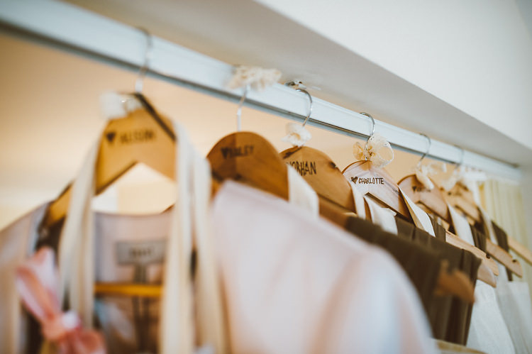 Custom Hangers Bride Bridesmaid Local Fun Home Made Marquee Wedding http://www.alextentersphotography.co.uk/